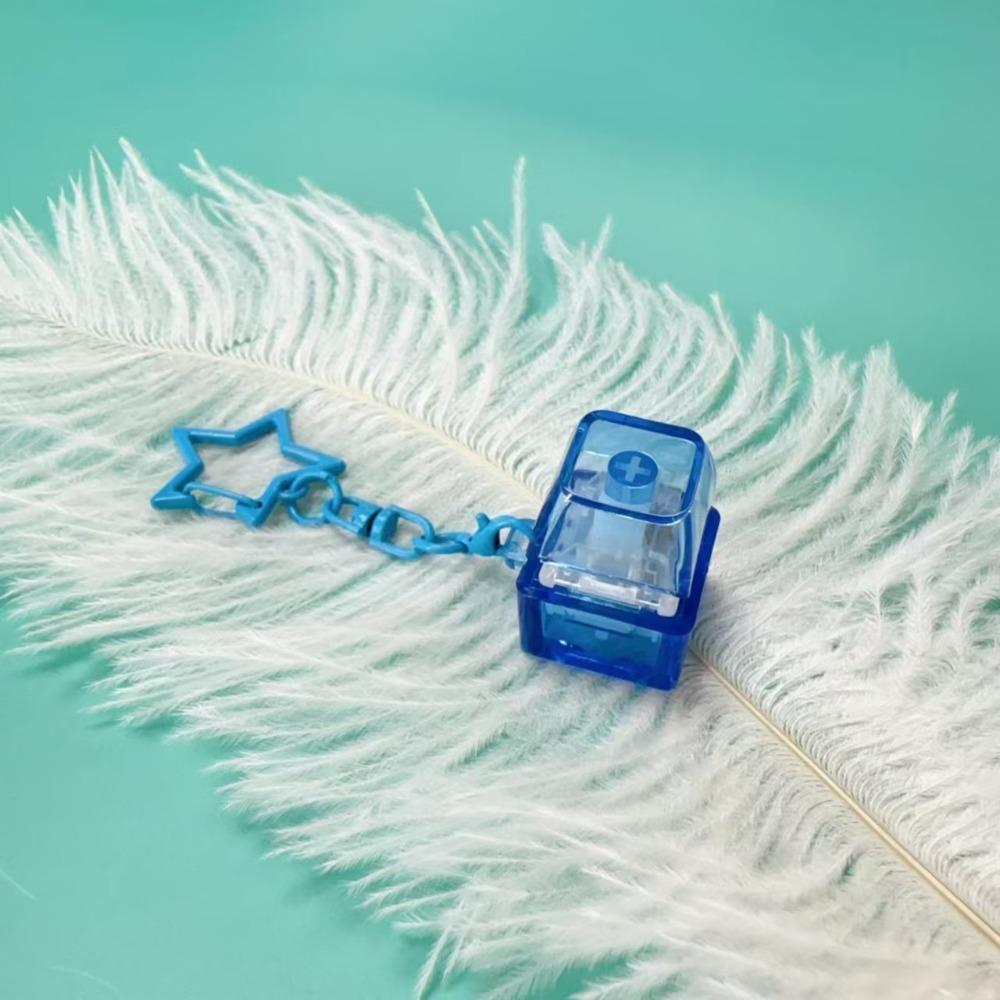 Relaxing DIY Keyboard Fidget Keychain Keys Button Keycap Finger Keyboard Caps With Light Pass The Time Pinch