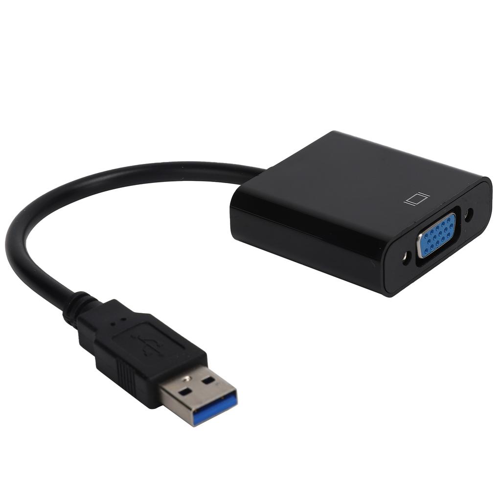 USB3.0 to VGA Converter 5Gbps HD 1080P Adapter Cable 15Pin Female External Video CardBlack