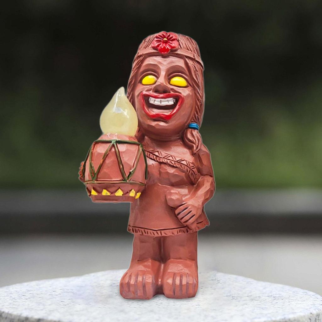 Figurine Light Solar,Garden Outdoor Statue,Ornament Waterproof Decoration,Sculpture for Lawn