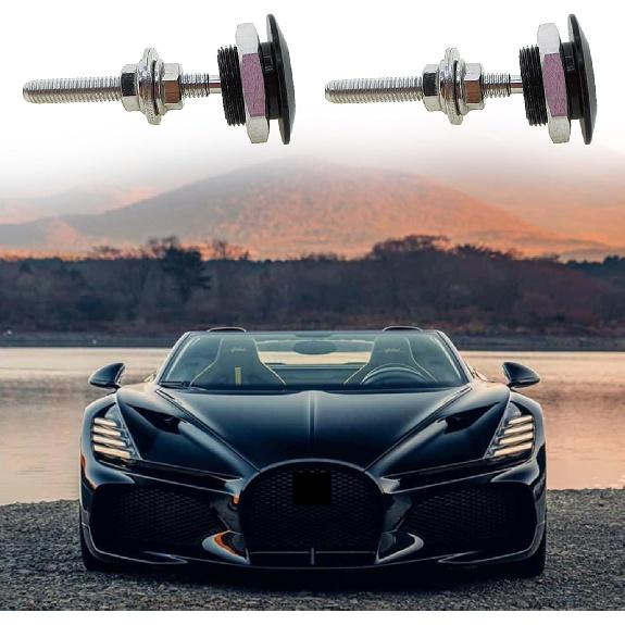 4Pcs Quick Latch Hood P, Universal Aluminum Quick Release Lock Latch Bumper, License Plate Lock Clip For Bumper Hood Or DIY 1.25 Inch(Black)