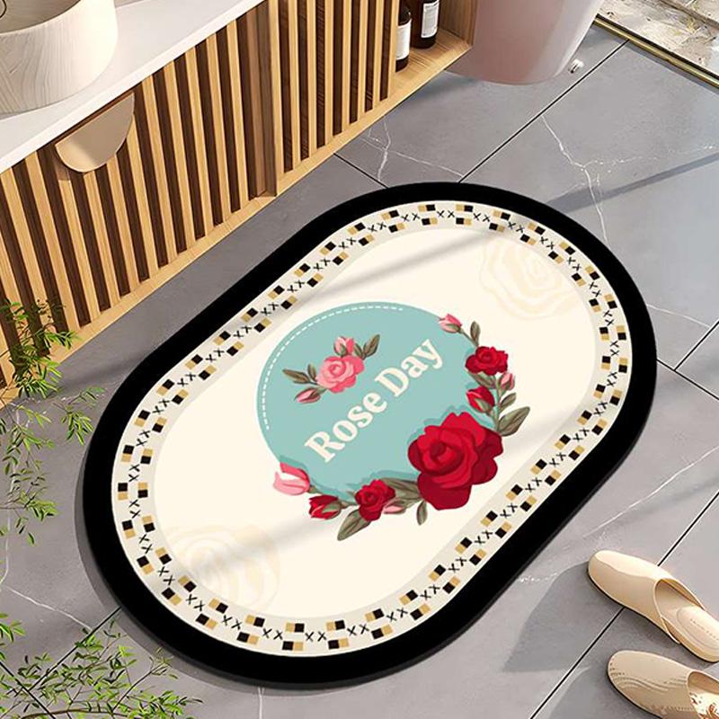 

Мягкий коврик для ног у входа в туалет, коврик для пола в ванной, впитывающий коврик для ванной из диатомовой земли 40x60cm15.7x23.6in