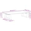 Vidaxl Podstawka Pod Monitor, Czarna, 40X20X8 Cm, Szkło I Metal