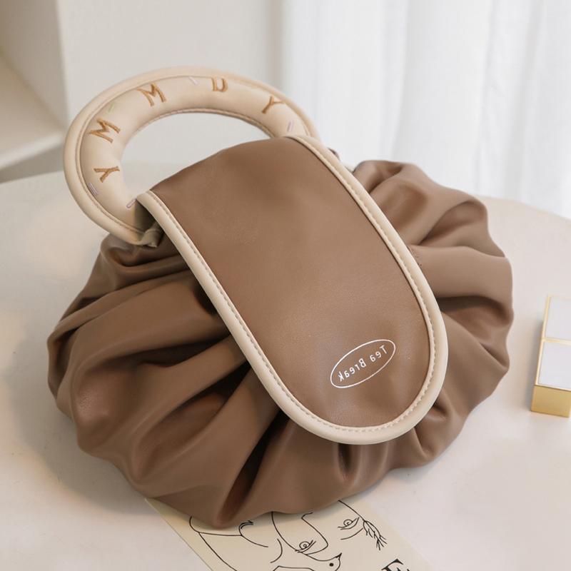 Waterproof Drawstring Cosmetic Bag Large Capacity Portable Handbag Storage Bag