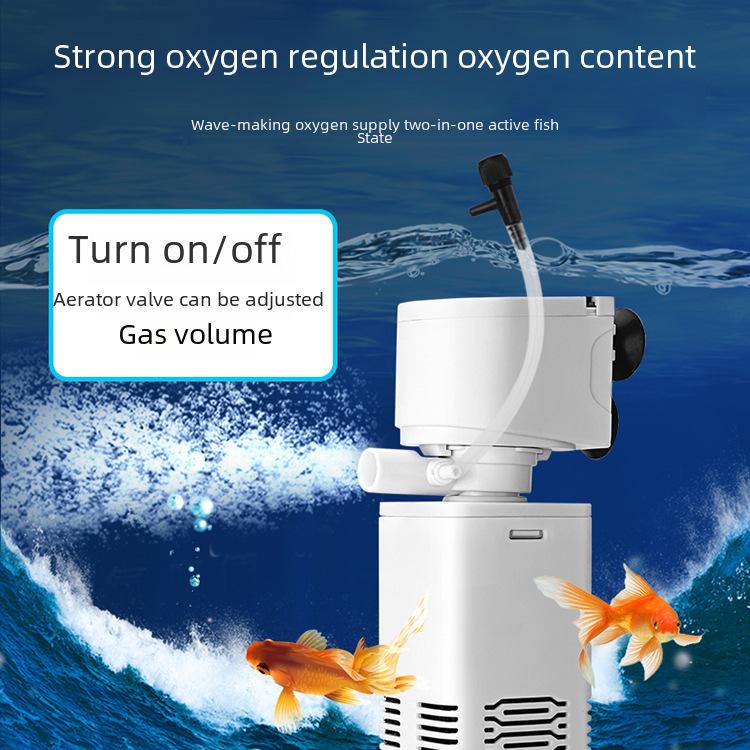 Pompe de filtration d'aquarium 3 en 1: Système silencieux de circulation et d'oxygène pour aquarium