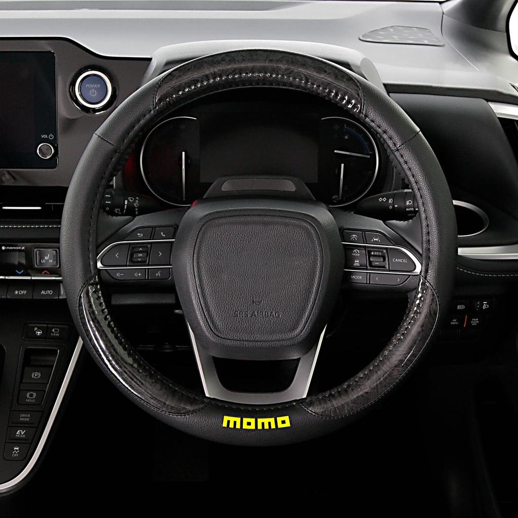 MOMO BRIAR Steering Wheel Size Wood Cover, Italy, Milan, S, Black/Black