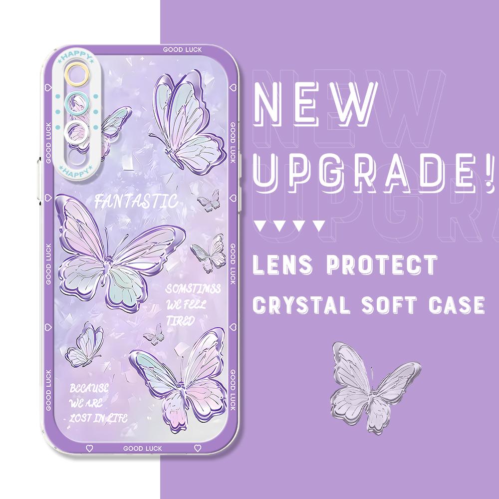 

Протиударний чохол з мультфільмом астронавта Crystal Full Cover Захист камери Прозорий м який чохол для телефону для Huawei Honor iPhone Infinix Tecno Tecno Pova 3