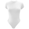 2025 Women's Slim-Fit Casual Round Neck Bodysuit - Solid Color Short Sleeve T-shirt