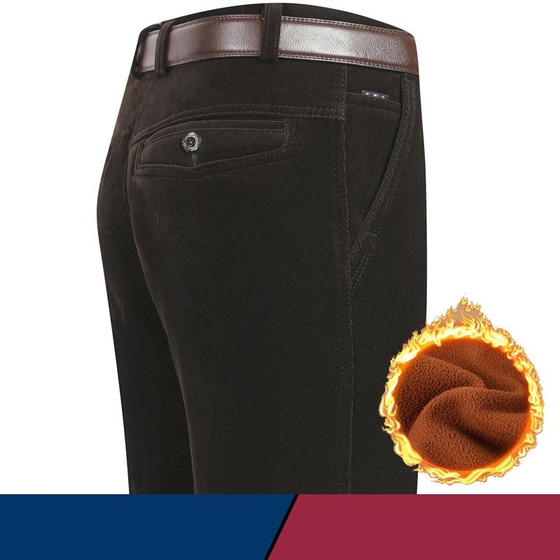 

Брюки мужские вельветовые брюки эластичные прямые брюки повседневные свободные брюки с высокой талией винтажный ретро 38