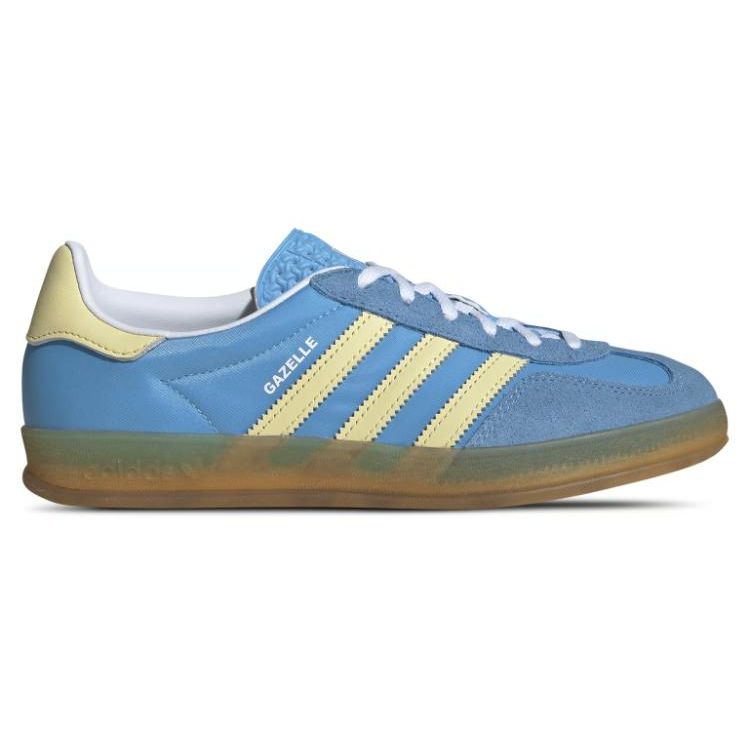 adidas Damen Gazelle Indoor Blue Burst Gelb Damen Sneaker Halb-Blau-Burst Fast-Gelb Wolkenweiß IE2960