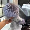 Genuine Rex Rabbit Fur Lion Plush Doll - Cute Children's Toy and Hanging Ornament 