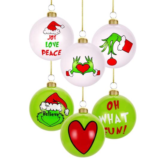 

12Pcs Shatterproof Christmas Ornaments 2.36 Inch Plastic Balls Xmas Tree Decor for Indoor Outdoor DIY Holiday Craft Supplies A