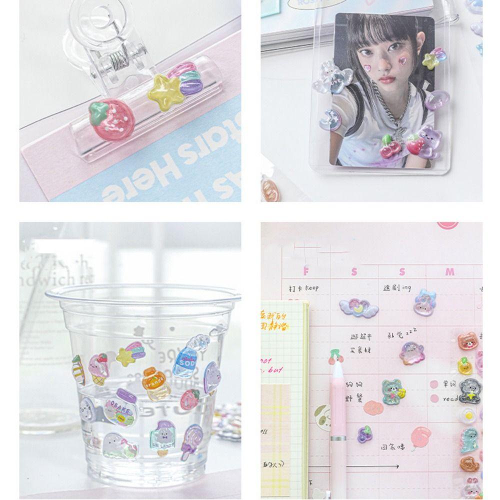 Aesthetic 3D Decor Stickers Cute DIY Toy Stickers Funny Candy Animal Drop Sticker  Decoration
