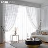1PC LOZUJOJU White Lace Knitted Small Floral Chiffon Curtain for Living Room Bedroom Balcony Home Decor