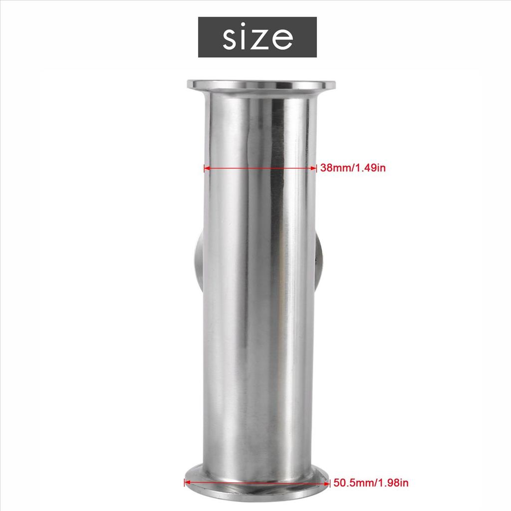 BHBL 1.5Inch 38Mm Sanitary Tri Clamp 3 Way Tee 304 Stainless Steel Sanitary Ferrule Tee Connector Pipe Fitting