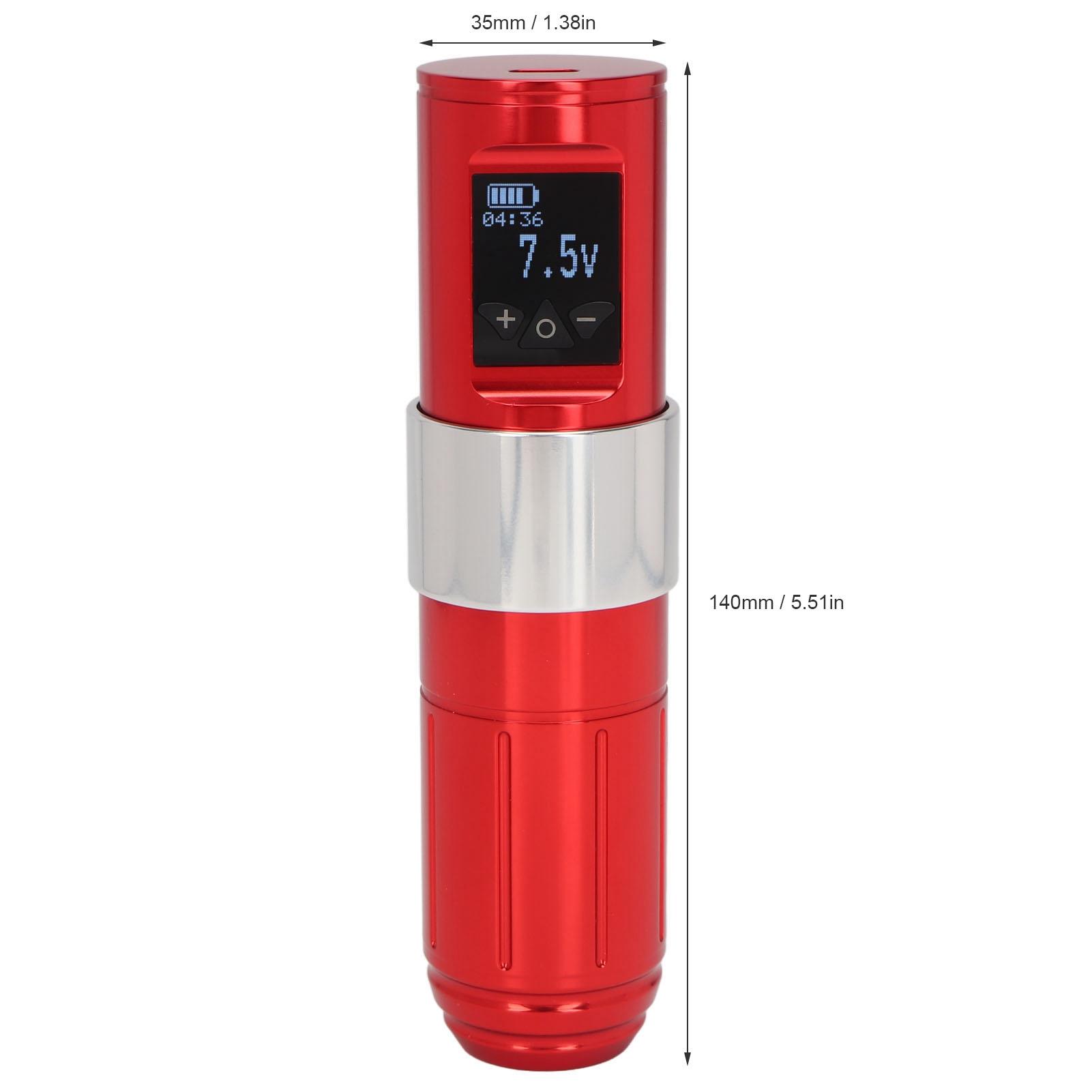 

Tattoo NaMachine Liner Shader Aluminum Alloy 12000rpm Wireless Tattoo Pen with 1700mAh Battery