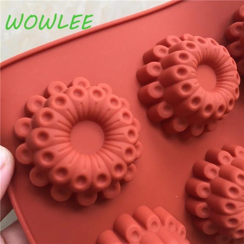 8cavity Flower Silicone Cupcake Oval Doughnut Mold MuffinChocolate Moulds for Baking Mini Dessert Kitchen DIY Cooking Tools Tray