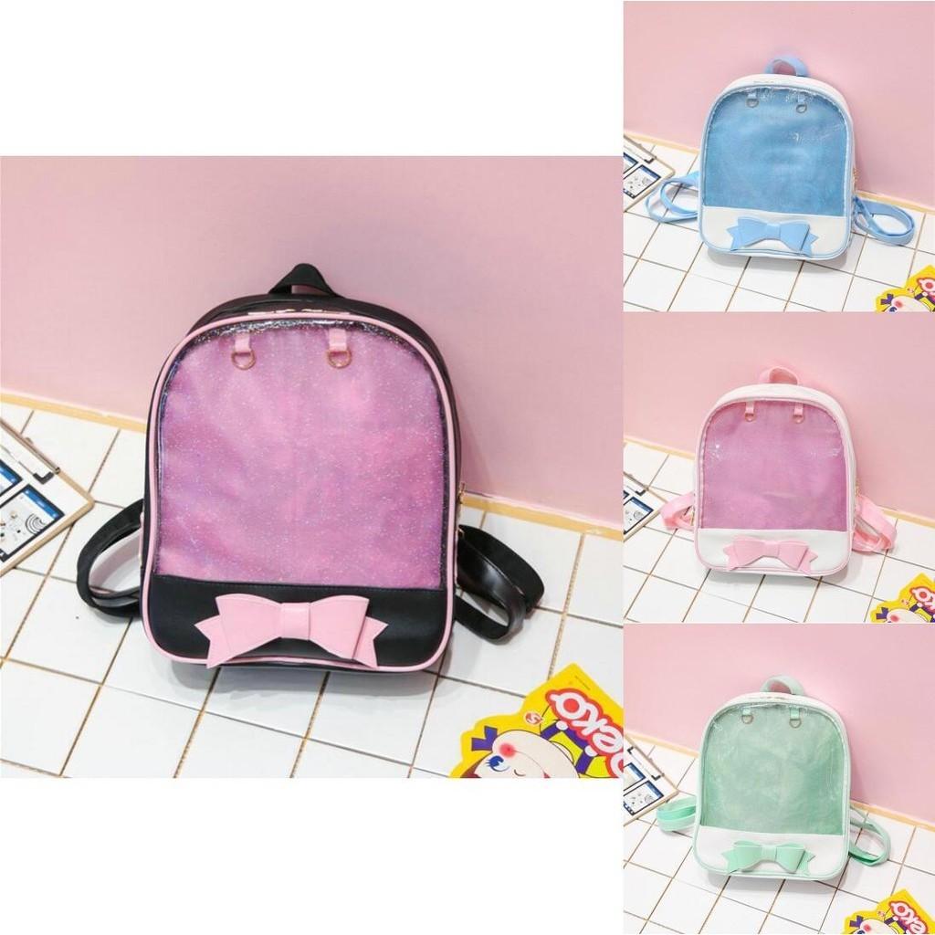 Premium Quality 6 Colors Clear Ita Bag Transparent Itabag Pin Display Backpack For Kids