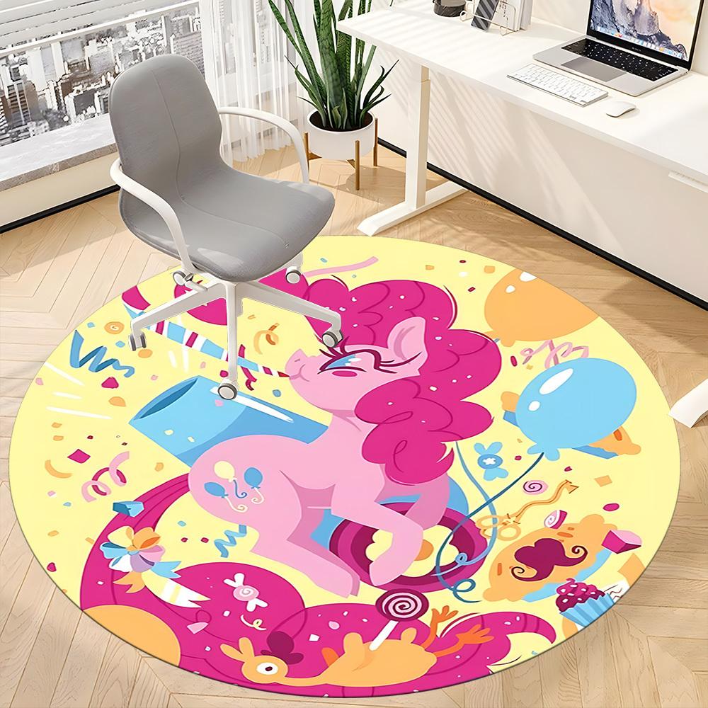 1pc My Little Pony Office Round Area Rug, Under Office Chairs Bedroom Living Room Home Decor A1022237