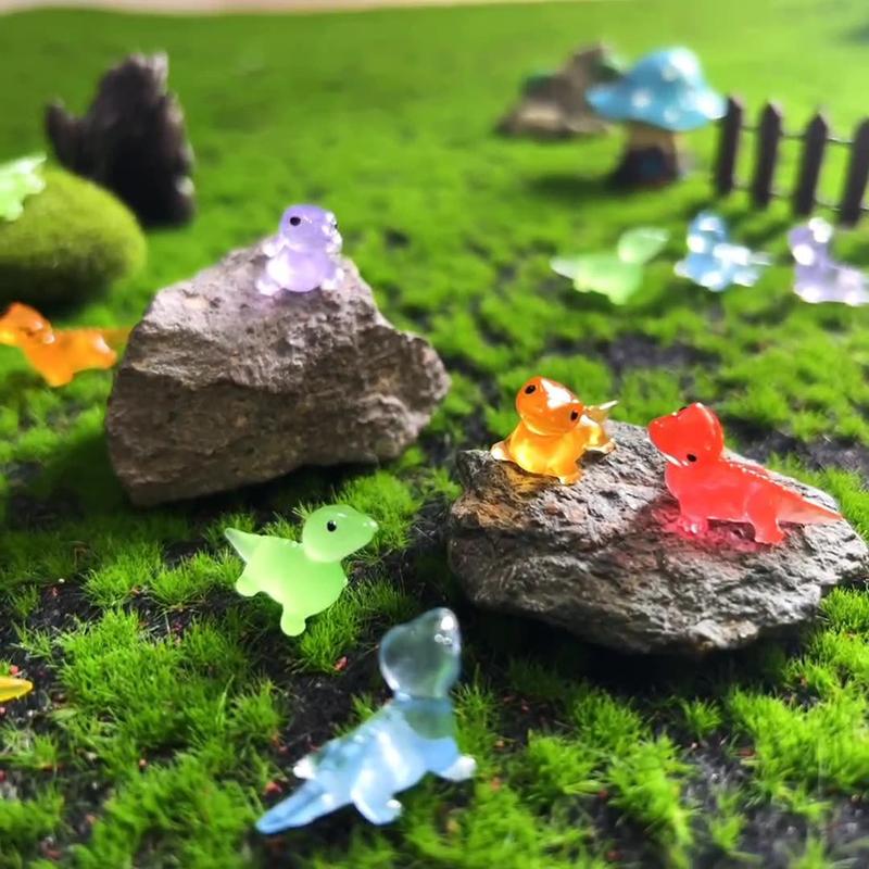 

10/20Pcs Mini Lizards Glow At Dark Vivarium Diy Accessories Mimiature Figurines Fairy Garden Decoration Kawaii Animals Toys (As shown-32089)-