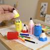 10/12Pcs Miniature School Supplies Set for Dollhouse - Colored Pens And Mini Pencils Pretend Play Toy Accessories for Kids