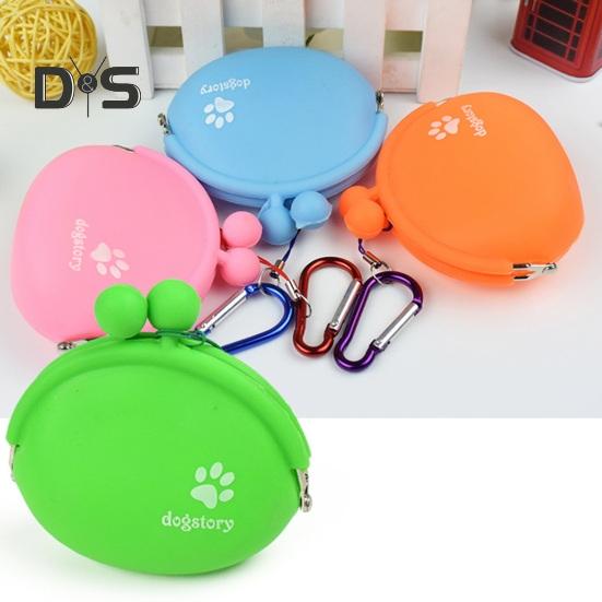 Silikon hundegodbitpose for valp snackpose Fanny Pack med klips Bærbar hundematholder for utendørs trening