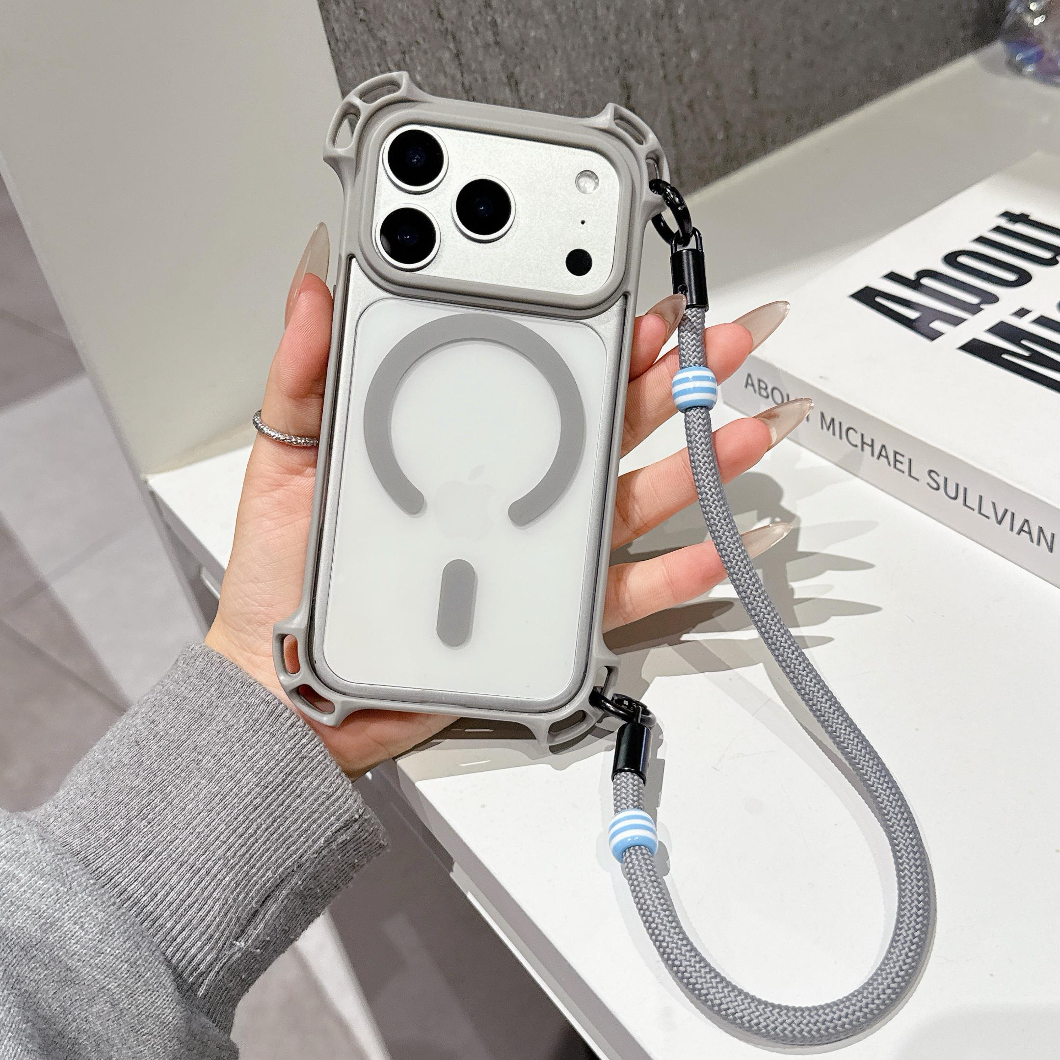 

Four-Corner Anti-Drop Phone Lanyard Case Suitable For Iphone 17 Pro Max Magnetic 16 Plus Wrist Short Lanyard 15 14 13 Pro Air iPhone17 Pro