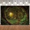 Tropical Forest Jungle Photography Backdrop Rainforest Green Leaves Natural Adventure Camping Birthday Photo Background Props16