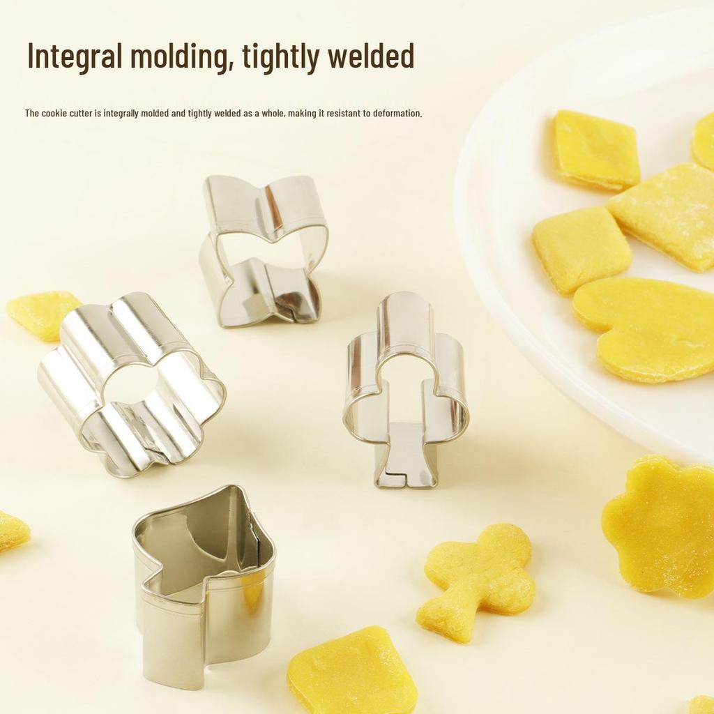 Stainless Steel Geometric Mini Biscuit & Cookie Cutter Set
