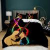 Guitar Duvet Cover Set Electric Guitar In Burning  Musical Creativity Concept Music Double Queen King Size Polyester Qulit Cover