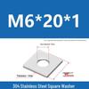 304 Stainless Steel Thickened Square Washer for Curtain Wall (M4-M16)