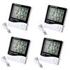 ABBP-Large Screen Thermometer And Hygrometer Household Indoor And Outdoor Alarm Clock Temperature Meter Digital Display