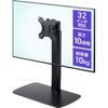 Sanwa Direct Monitor Load Angle Standing Stand, Tabletop, 32-inch, Capacity 10kg, Height/Up/Down/Left/Right Adjustment, Rotation, Freestanding,