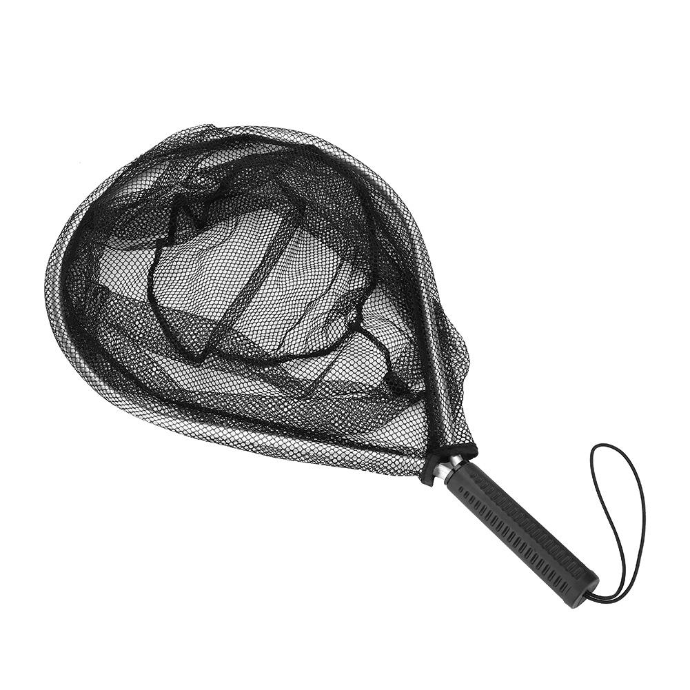 Fly Fishing Landing Net, Fishing Net Trout Net Plastic Fishing Net Aluminum Alloy with Black Non-Slip Handle Perfect Tool for Fishing Lovers