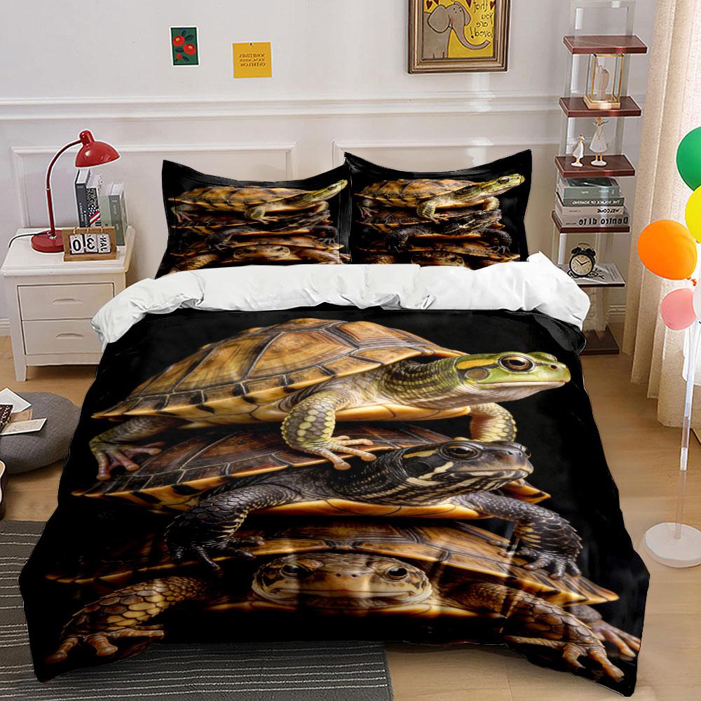 

Stacked realistic turtles. Bedding sets Duvet cover sets Duvet covers Pillowcases(1 * Duvet Cover 2 * Pillowcases, without duvet insert) 135x200cm