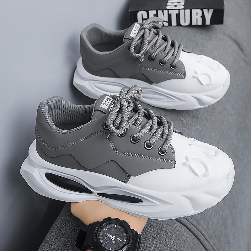 2025 Designer men's casual sports shoes thick sole increase casual walking walking men's shoes anti-slip wear