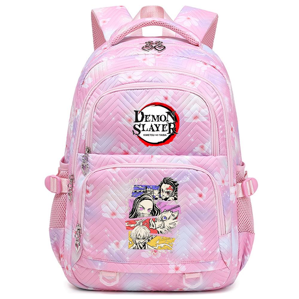 Školní batoh s potiskem Anime Demon Slayer pro studenty, teenagery, chlapce, dívky, ženy, cestovní batoh Mochila Escolar