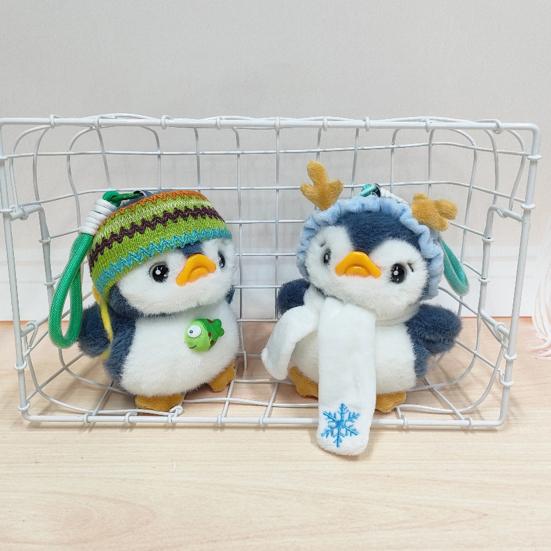Mini Penguin Keychain Toy Stuffed Plush Animal Pendant Boys Girls Hanging Ornament Bags Phones Cars Versatile Decoration