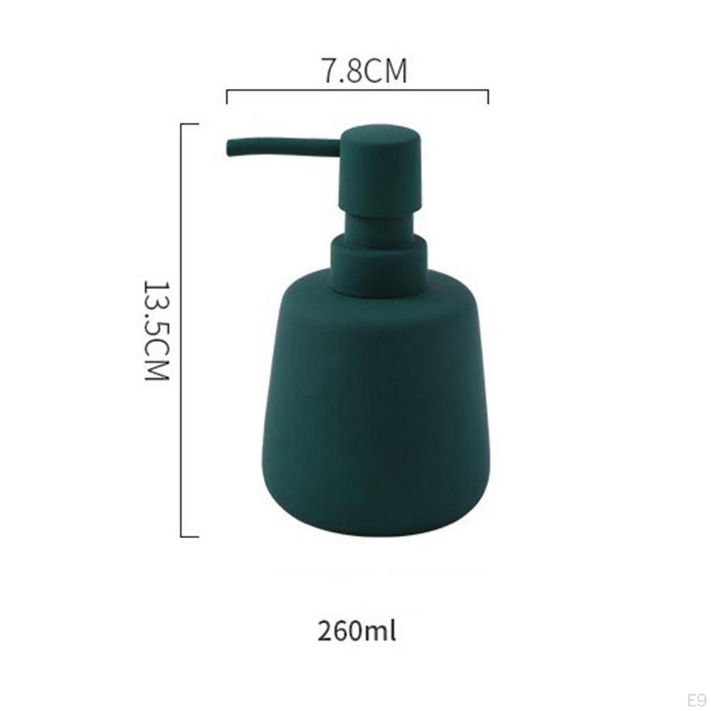 Ceramic Pump Soap Dispenser, Liquid Hand Bathroom Container for Laundry