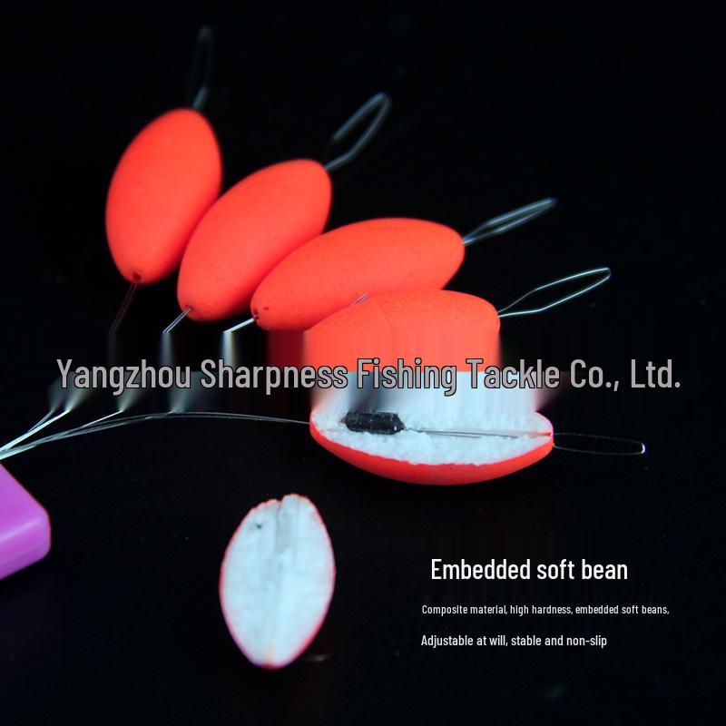 Non-Yue 7-Star Fluorescent Fishing Floats: Streamlined Floating Bean Design, 7+2 Set, 50 per Box