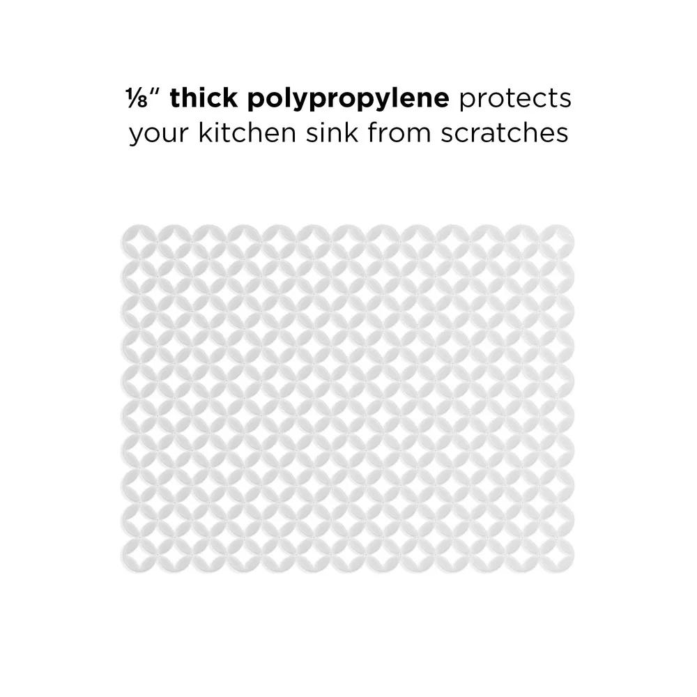 2 Pack Kitchen Sink Mat Protector Geometric Design Flexible Durable Polypropylene Cushioning Kitchen Sink Scratch Prevention