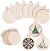 10pcs Merry Christmas Wooden Round Baubles Tags Christmas Balls Decoration DIY Craft Ornaments Christmas New Year Navidad Decor