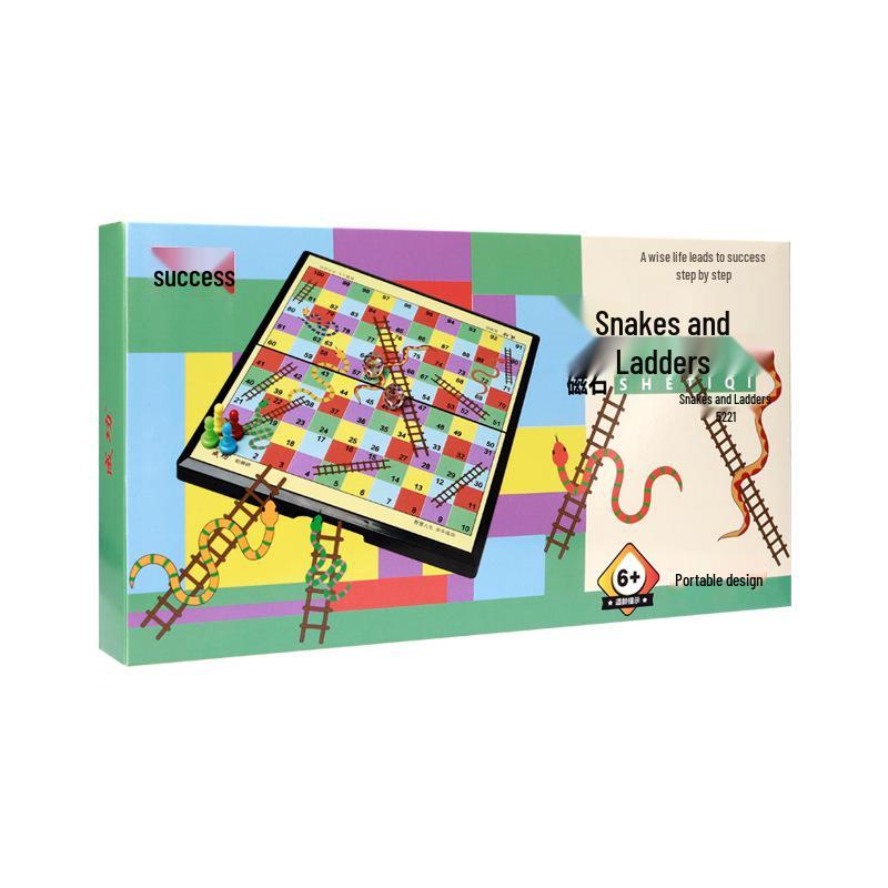 Magnetic Folding Snake and Ladder Board - Large Size Educational Parent-Child Game Toy