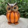 Resin Animal Head Sculpture Vivid Miniature Figurine Ornament Halloween Pumpkin Owl Statue  Bedroom