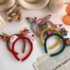 Korean Style Holiday Headwear: Plush Santa Claus & Snowman Hair Clips, Lamb Wool Headband & Antler Accessory
