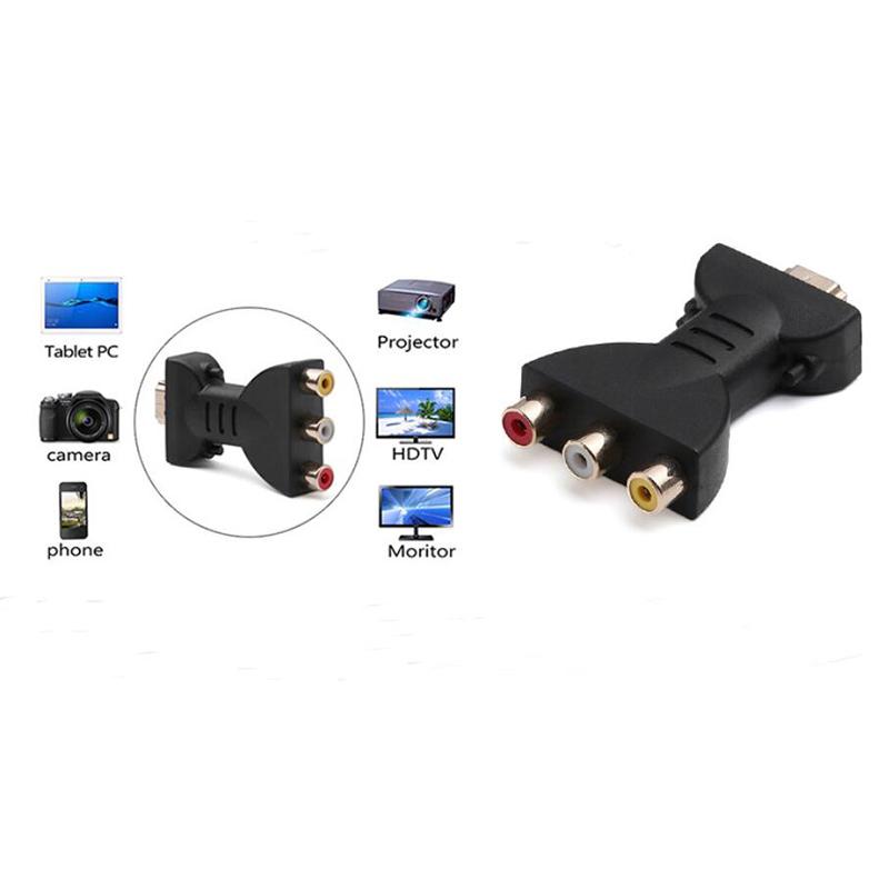 -Compatible To 3 RGB RCA Video Audio Adapters -Male To 3 RCA Video Audio Adapter Component Connector