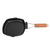 Frying Pan Folding Non Stick Portable Anti Scald Wooden Handle Steak Pan for Cooking Camping Dining
