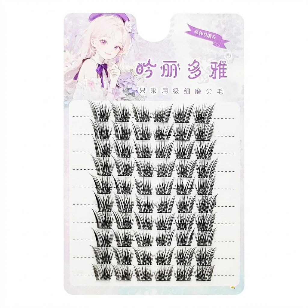 C Curl Black False Eyelashes Natural Volume Fiber Lashes for Party Wedding Daily Makeup