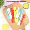 50Pcs Dessert Scoop Plastic Ice Cream Scoop Family Spoons Soup Plastic Spoons Cute Tasting Scoop Great For Party Cutlery