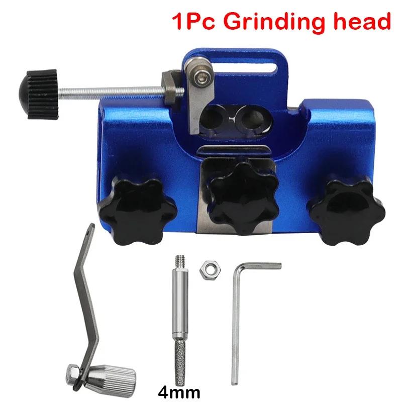 Household Handheld Electric Saw Chain Sharpener Chain Clamp Sharpener Hand Crank Chain Grinder Woodworking Grinding Stone Tool