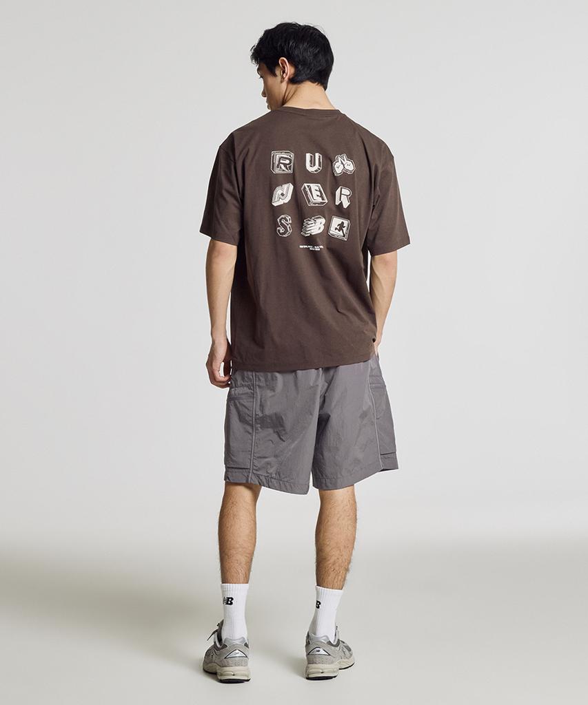 Nyuballanseu Nbneg25423 / Uni Rc Frozen Pictogram Short Sleeve T-Shirt (Brown)